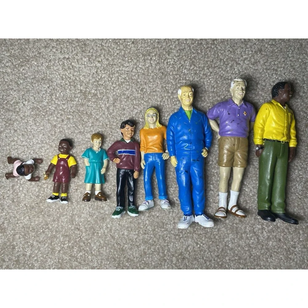 Lakeshore Learning Block Play People Figures Multi-Ethnic Family Lot Preschool